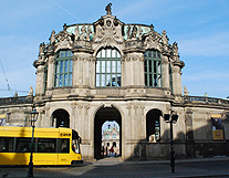 Tram Number 3 past Zwinger Chimes Gate photo