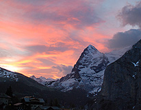Eiger Peak Dawn from Murren photo