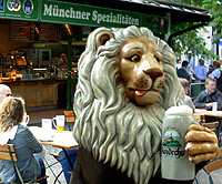Beer Garden Lion in Munich
