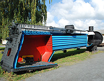 Steam Locomotive Boiler Cutaway photo