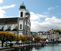 Baroque Jesuit Church in Lucerne photo