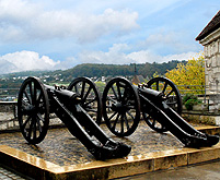 Cannons on Munot Fortress walls photo