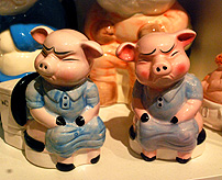 Porcelain Pig Par at Schewine Museum Stuttgart photo