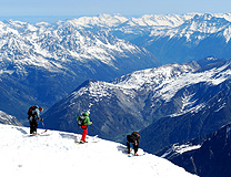 Chamonix Valley from Col Du Midi Skiing photo
