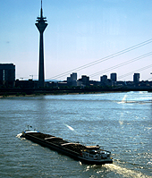 Rhine River Tower and Ship
