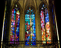 Stained Glass Windows at Metz cathedral of St Stephen photo