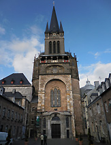 Aachen Cathedral Tower Front Entrance