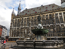 Aachen Gothic Town Hall and Fountain