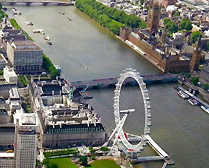 View of London Thames by Helicopter