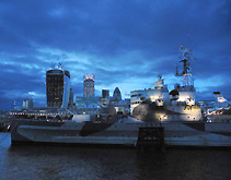 HMS Belfast at Night