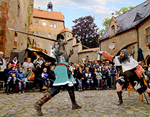 Knights reenactors Kriebstein
