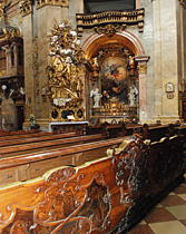Carved Benches St Peters Kirche