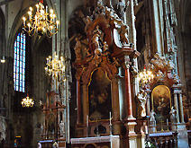 Baroque Columns St Stephens Vienna