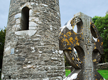 Round Tower Glendalough Celtic Cross