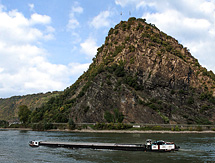 Loreley Rock Rhine Barge