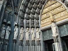 Koln Cathedral Entace Sculptures