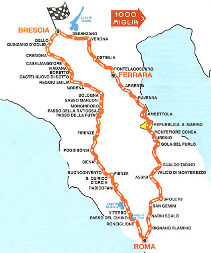 1000 Miglia Route Map image