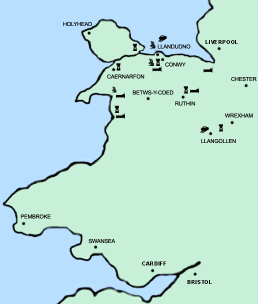 Wales Clickable Travel Map Image