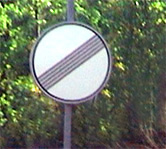 German Autobahn No Speed Limt sign photo