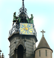 Dijon Burgundy France Cathedral clock tower photo