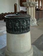 Dorchester Abbey medieval baptismal photo