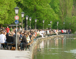 Munich Englischer Garten Lake Beer Garden photo