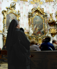 Ettal Bavarian Alps Nun_Photo