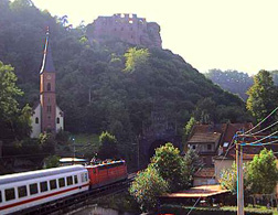 Train Tunnel under Castle in Frankenstein Speyer to Kaiserslautern photo 
