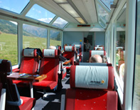 Glacier Express First Class Seats Panoramic View photo