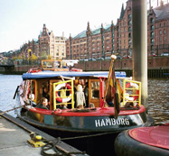 Hamburg harbor sight-seeing tour boat dock photo