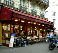 Brasserie Haussman Paris bistro photo Paris boulevard eating dining photo