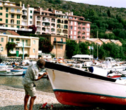 Tuscany seaside town harbor photo