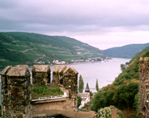 Castle Rheinstein view of the Rhine River photo