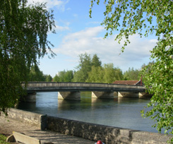 Bridge on the Siene River Champagne photo