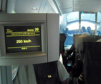 Speedometer screen in ICE Train photo