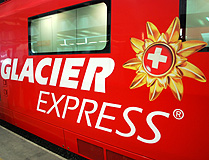 Glacier Express Train Zermatt Station photo