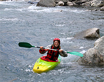 Kayak on River Rapid Undiscovered Alps photo