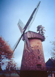 Driving Europe cross-counrty rental car Windmill photo