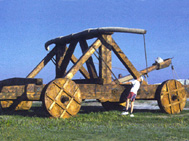Medieval Catapault Replica at Chateau des Baux photo