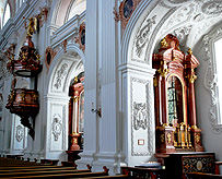 Nave Sculptures Jesuit Church Lucerne photo