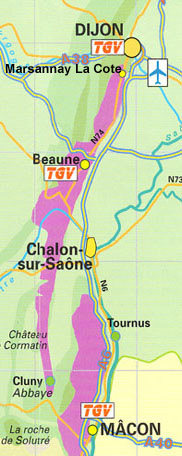 Map of Burgundy Wine Tasting Road image