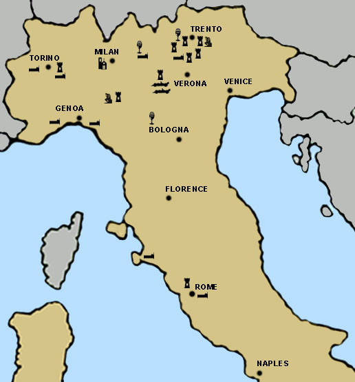 Italy Clickable Travel Map image