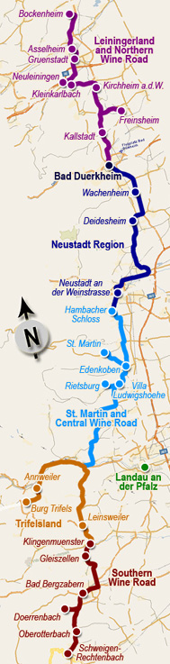 German Wine Road Map